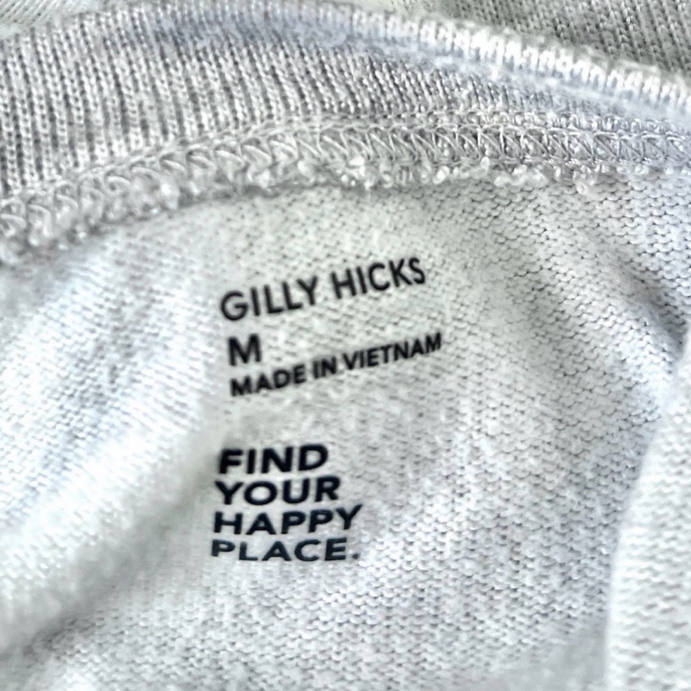 Womens Crop Tank Top Size M Gilly Hicks Gray Floral Print Cropped Lounge Soft - Picture 4 of 7